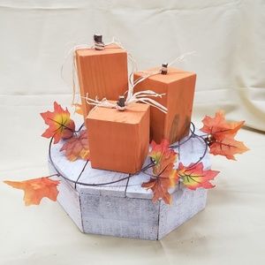 Wooden pumpkins